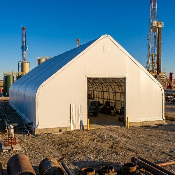 MAX Industrial 80 by 100 fabric building, 37-foot peak, 900g PVC cover
