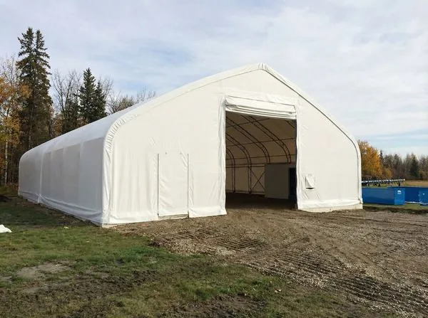 50 by 80 foot MAX fabric storage building