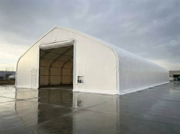 70 by 200 foot MAX fabric storage building